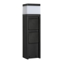 Nowoczesna lampa ogrodowa z gniazdkami VESPER 30CM czarna G9 IP44