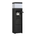 Nowoczesna lampa ogrodowa z gniazdkami VESPER 30CM czarna G9 IP44