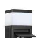 Nowoczesna lampa ogrodowa z gniazdkami VESPER 30CM czarna G9 IP44