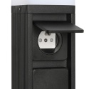 Nowoczesna lampa ogrodowa z gniazdkami VESPER 30CM czarna G9 IP44