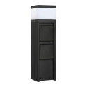 Nowoczesna lampa ogrodowa z gniazdkami VESPER 30CM czarna G9 IP44
