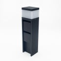 Nowoczesna lampa ogrodowa z gniazdkami VESPER 30CM czarna G9 IP44