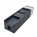 Nowoczesna lampa ogrodowa z gniazdkami VESPER 30CM czarna G9 IP44