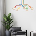 Nowoczesna lampa sufitowa DOMINO 5-punktowa MULTICOLOR E27