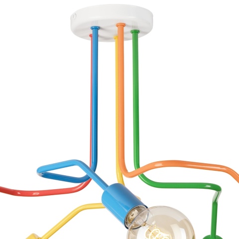 Nowoczesna lampa sufitowa DOMINO 5-punktowa MULTICOLOR E27