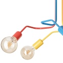 Nowoczesna lampa sufitowa DOMINO 5-punktowa MULTICOLOR E27