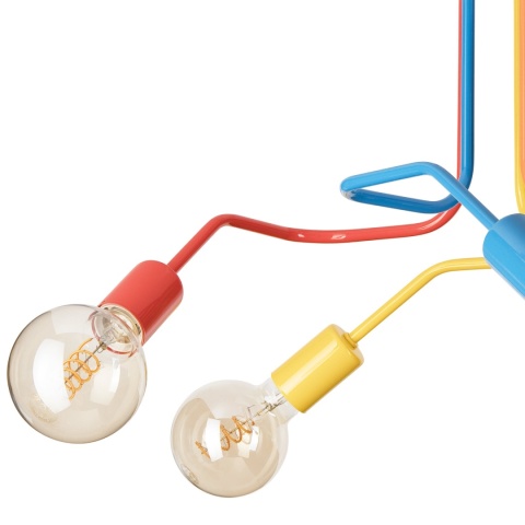 Nowoczesna lampa sufitowa DOMINO 5-punktowa MULTICOLOR E27