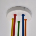 Nowoczesna lampa sufitowa DOMINO 5-punktowa MULTICOLOR E27