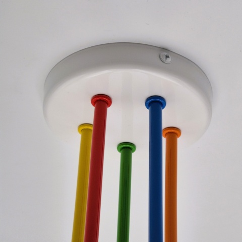 Nowoczesna lampa sufitowa DOMINO 5-punktowa MULTICOLOR E27