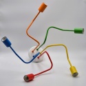 Nowoczesna lampa sufitowa DOMINO 5-punktowa MULTICOLOR E27