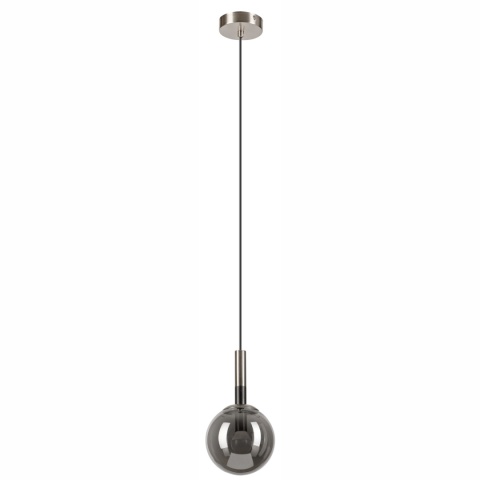 Elegancka SATYNOWA lampa wisząca 1-punktowa ROLLO - klosz kula E14