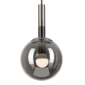 Elegancka SATYNOWA lampa wisząca 1-punktowa ROLLO - klosz kula E14