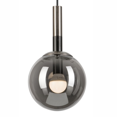 Elegancka SATYNOWA lampa wisząca 1-punktowa ROLLO - klosz kula E14