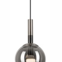 Elegancka SATYNOWA lampa wisząca 1-punktowa ROLLO - klosz kula E14