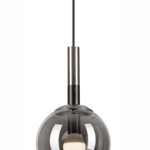 Elegancka SATYNOWA lampa wisząca 1-punktowa ROLLO - klosz kula E14