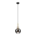 Elegancka lampa wisząca 1-punktowa VELLO złota E27 szklany klosz