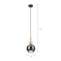 Elegancka lampa wisząca 1-punktowa VELLO złota E27 szklany klosz