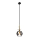 Elegancka lampa wisząca 1-punktowa VELLO złota E27 szklany klosz