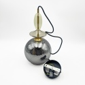 Elegancka lampa wisząca 1-punktowa VELLO złota E27 szklany klosz