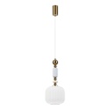 Elegancka lampa wisząca 1-punktowa ROYAL E27 szklane elementy