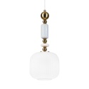 Elegancka lampa wisząca 1-punktowa ROYAL E27 szklane elementy