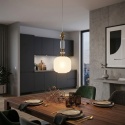 Elegancka lampa wisząca 1-punktowa ROYAL E27 szklane elementy