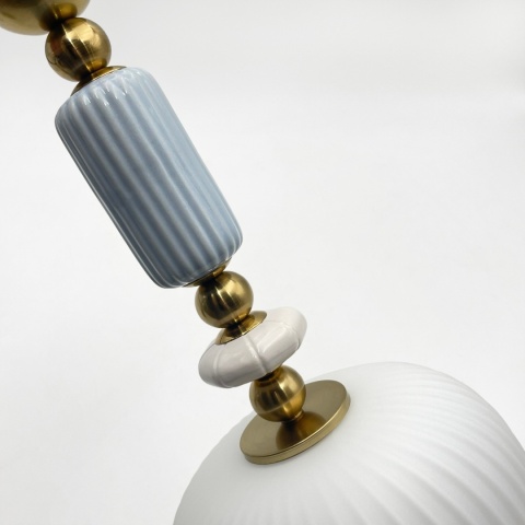 Elegancka lampa wisząca 1-punktowa ROYAL E27 szklane elementy