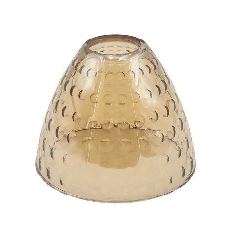 Elegancki klosz LEONIE AMBER bursztynowy 13,8x10,7 CM szklany E27