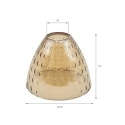 Elegancki klosz LEONIE AMBER bursztynowy 13,8x10,7 CM szklany E27
