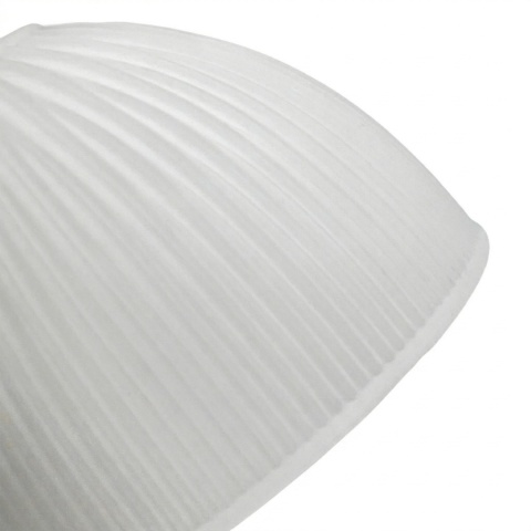 Elegancki klosz RETRO biały z czarną obwódką E27 14x11CM szklany