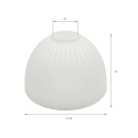 Elegancki klosz RETRO biały z czarną obwódką E27 14x11CM szklany