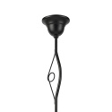 Elegancka lampa wisząca RETRO 1- punktowa CZARNA, szklany klosz z czarnym paskiem E27