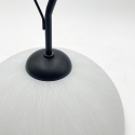 Elegancka lampa wisząca RETRO 1- punktowa CZARNA, szklany klosz z czarnym paskiem E27