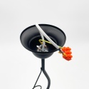 Elegancka lampa wisząca RETRO 1- punktowa CZARNA, szklany klosz z czarnym paskiem E27