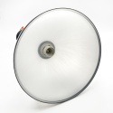 Elegancka lampa wisząca RETRO 1- punktowa CZARNA, szklany klosz z czarnym paskiem E27