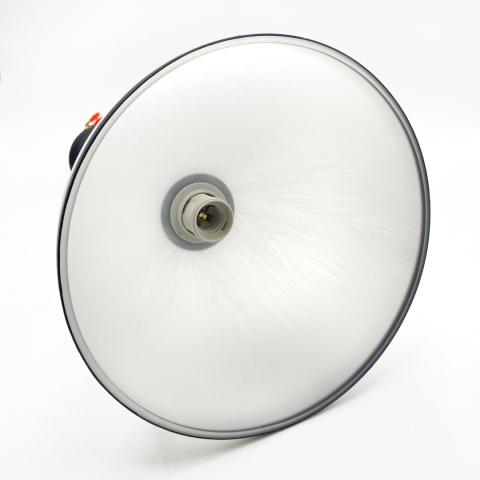 Elegancka lampa wisząca RETRO 1- punktowa CZARNA, szklany klosz z czarnym paskiem E27