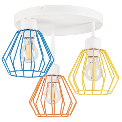 Nowoczesna lampa 3-punktowa AUDREY MULTICOLOR E27 metal