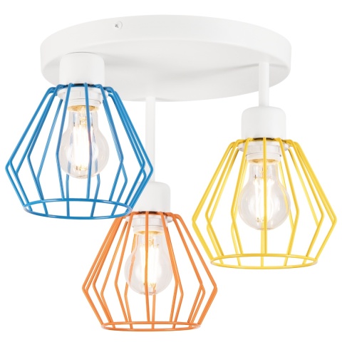 Nowoczesna lampa 3-punktowa AUDREY MULTICOLOR E27 metal