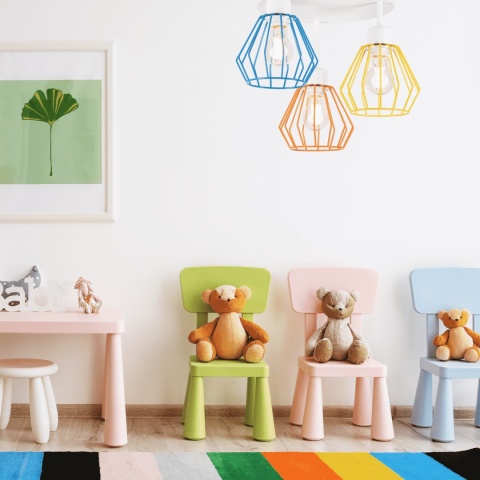 Nowoczesna lampa 3-punktowa AUDREY MULTICOLOR E27 metal