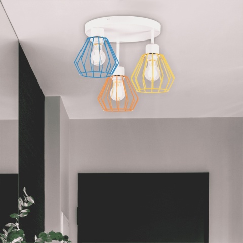 Nowoczesna lampa 3-punktowa AUDREY MULTICOLOR E27 metal