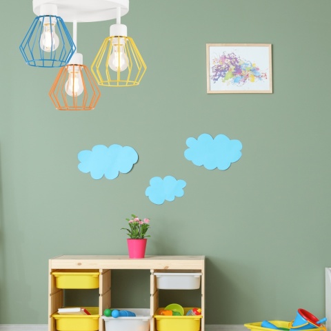 Nowoczesna lampa 3-punktowa AUDREY MULTICOLOR E27 metal