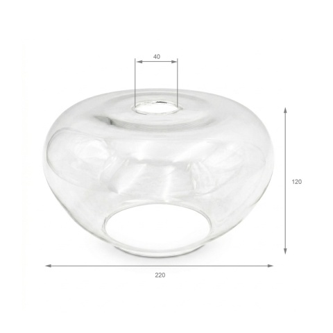 Nowoczesmy klosz FLO transparentny 12x22CM - E27 szklany
