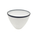 Elegancki klosz RETRO biały z czarną obwódką E27 14x11CM szklany