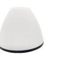 Elegancki klosz RETRO biały z czarną obwódką E27 14x11CM szklany