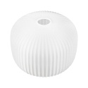 Nowoczesna lampa sufitowa HARMA z drewnem dębowym, szklany ryflowany klosz E E27