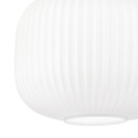 Nowoczesna lampa sufitowa HARMA z drewnem dębowym, szklany ryflowany klosz E E27