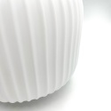 Nowoczesna lampa sufitowa HARMA z drewnem dębowym, szklany ryflowany klosz E27