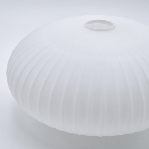 Nowoczesna lampa sufitowa HARMA z drewnem dębowym, szklany ryflowany klosz D E27