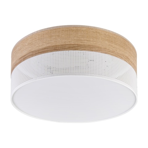 Nowoczesna lampa sufitowa DAFNE LOFT plafon - biały dąb 2-punktowy 2xE27