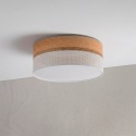Nowoczesna lampa sufitowa DAFNE LOFT plafon - biały dąb 2-punktowy 2xE27